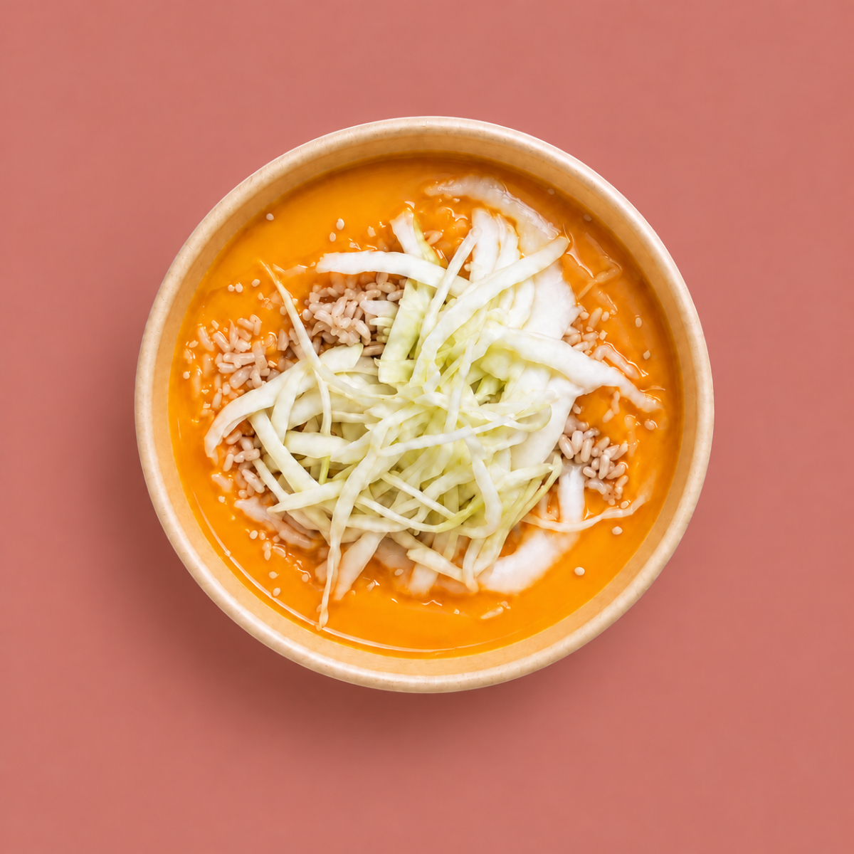Vellutata di zucca con riso e verdure